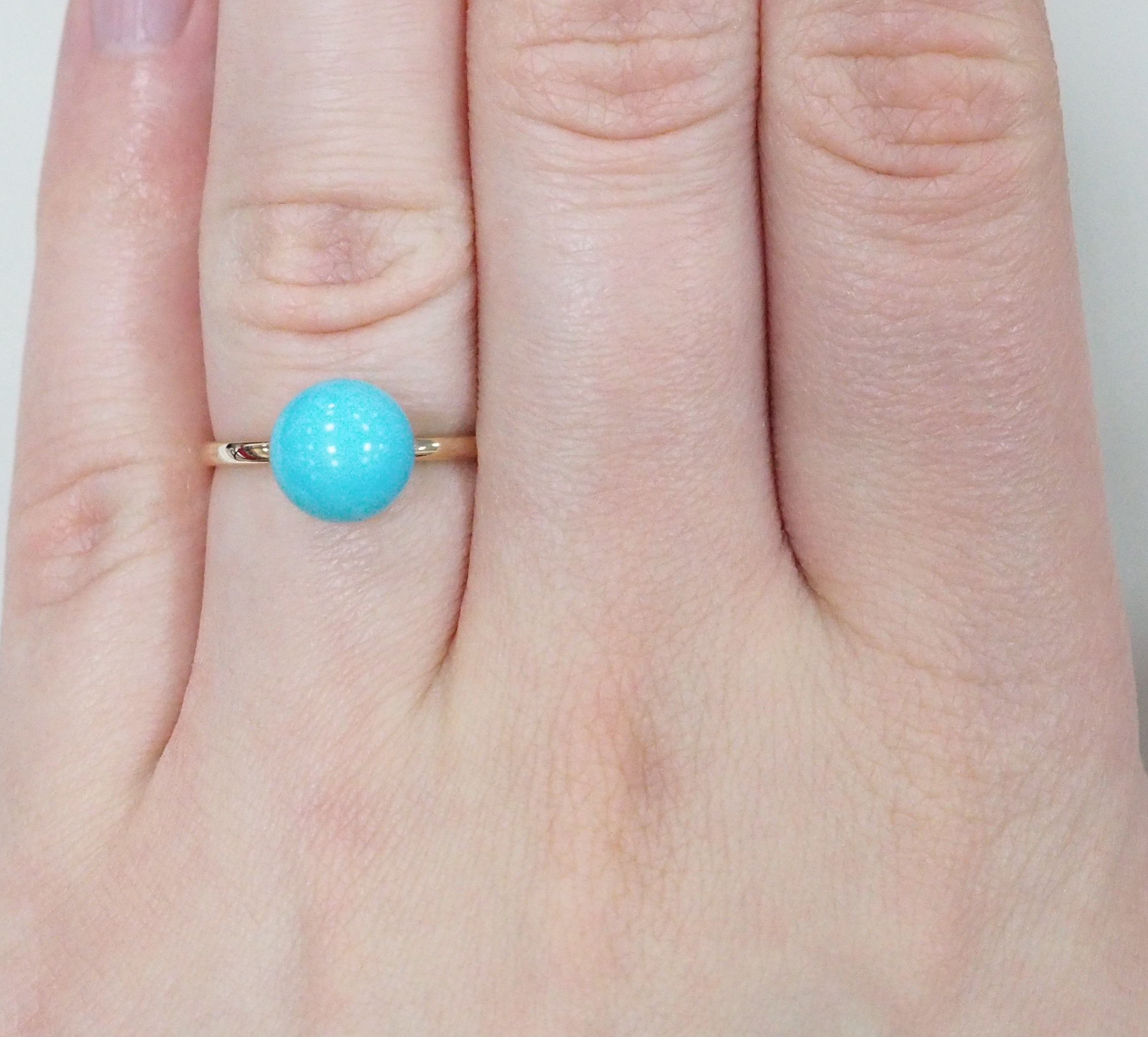 Кольцо из золота с бирюзой